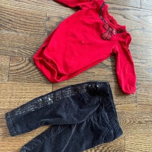6 Month Baby Girl Holiday Outfit * Worn Once